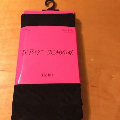 $18 Betsey Johnson Tights Black M/l